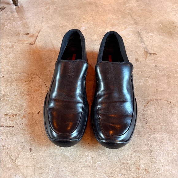 Men\'s Prada Black Leather Slip-On Shoes main image 7